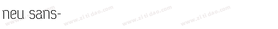 neu sans字体转换